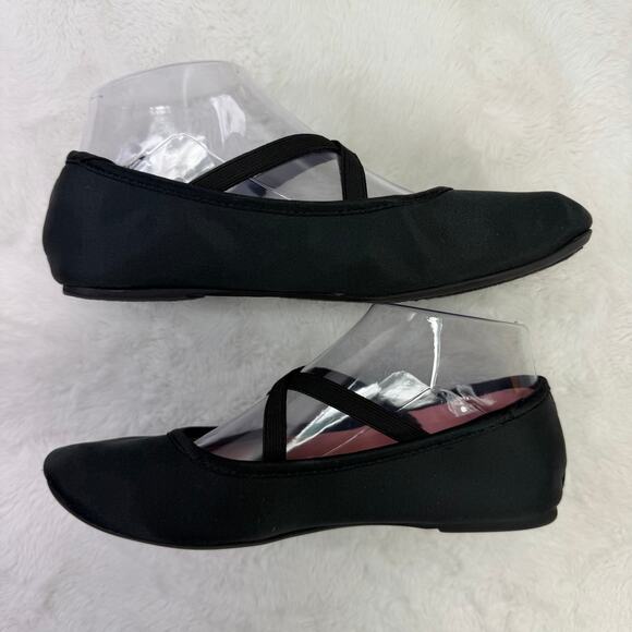 Wonder Nation Girls Black Criss-Cross Ballet Flats – Girls US Size 4 - Picture 5 of 10
